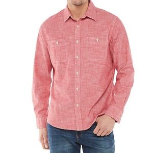 Chambray Two-Pocket Button-Down Shirt